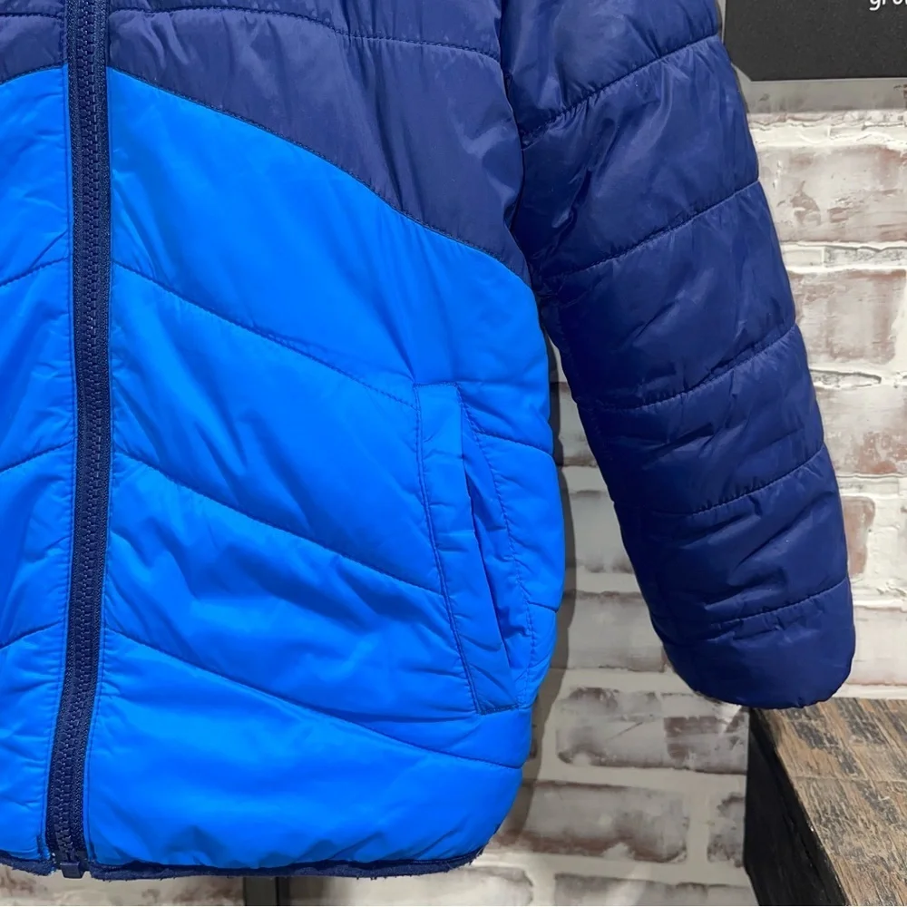 Eddie Bauer Kids Two-Tone Blue Puffer Jacket youth 10/12
